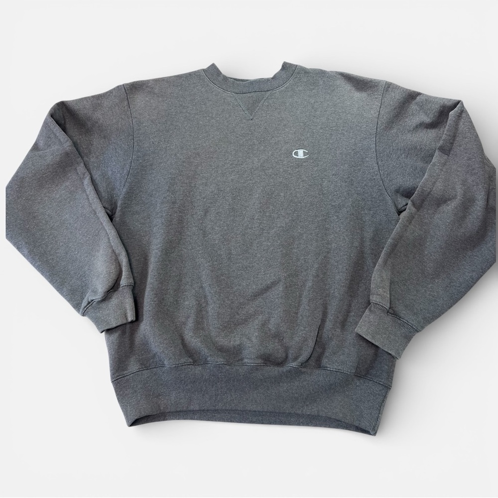 Champion Reverse Weave Gray Crewneck Sweatshirt Men’s Medium Classic Logo